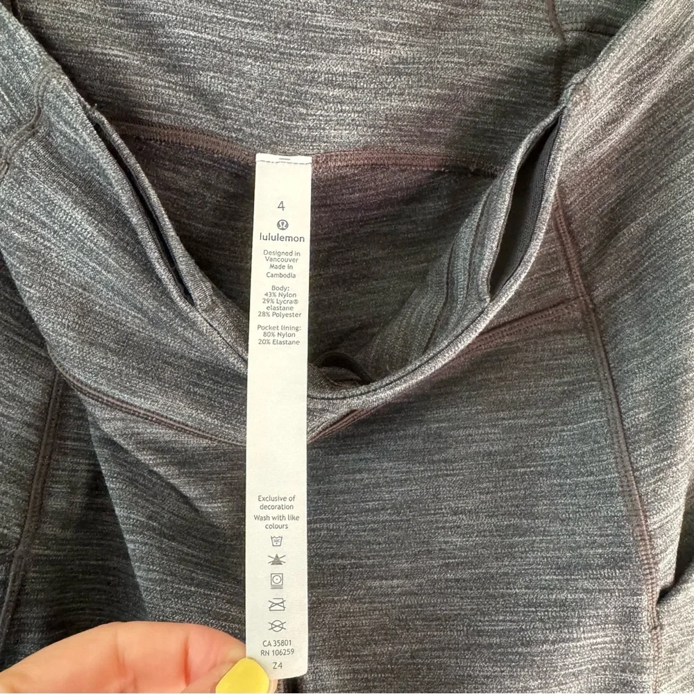 LULULEMON SPEED UP TIGHT WITH POCKETS GRAY SPACE DYE COLOR SIZE 4 - Picture 6 of 9